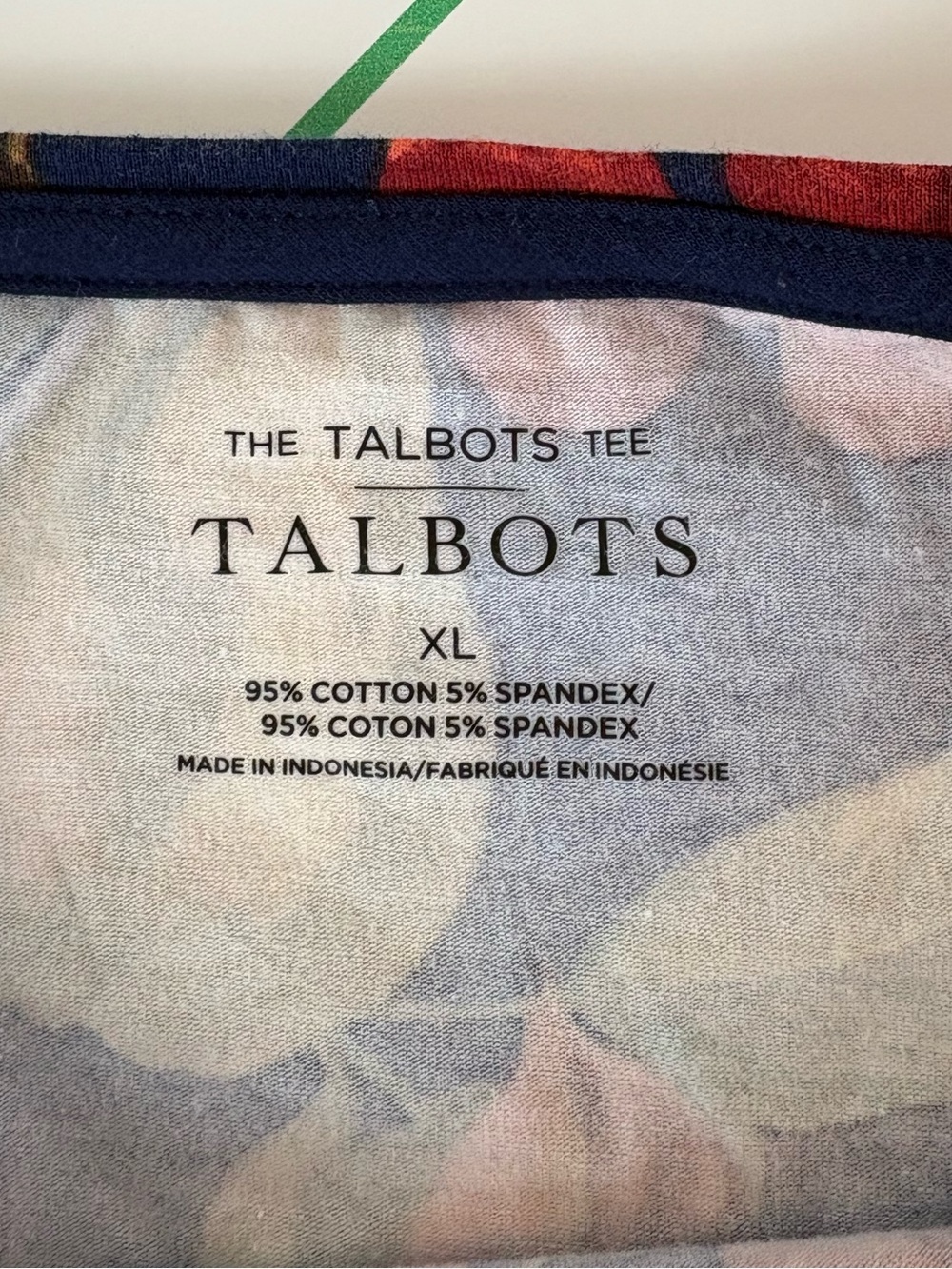 Talbots XL Painted Fruit Bauteau Neck T-Shirt Top 95% Cotton Naturecore Preppy - Picture 2 of 8
